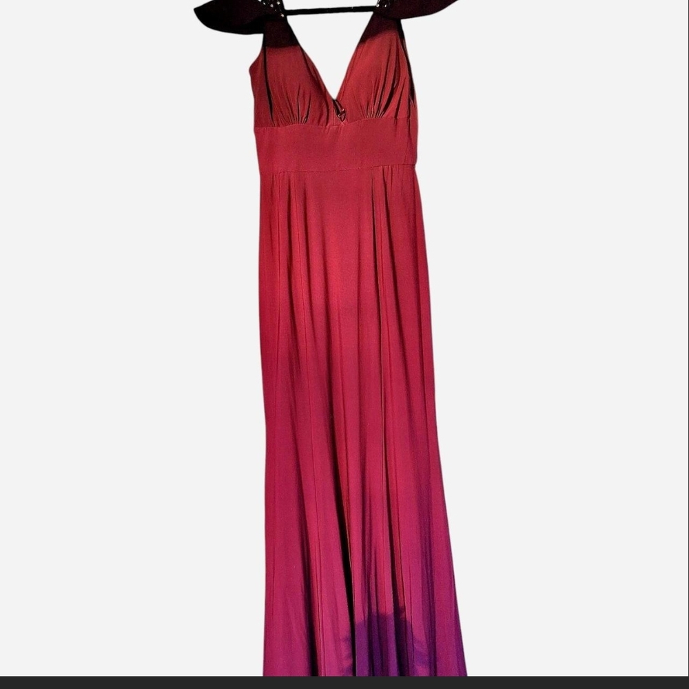 Elegant Burgandy Women's Dress